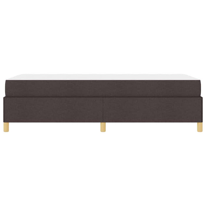 Pat cu arcuri cu saltea Alb și Maro închis 90 x 190 cm țesătură - WALTI WALTI