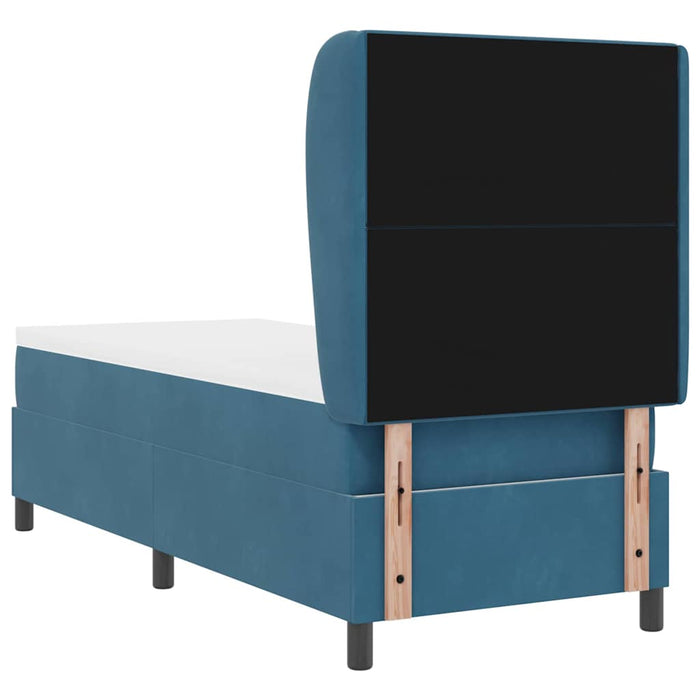 Pat cu arcuri cu saltea Albastru închis 200 x 80 cm Poliester - WALTI WALTI