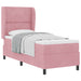 Pat cu arcuri cu saltea cu headboard Roz 200 x 80 cm Poliester - WALTI WALTI