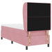Pat cu arcuri cu saltea cu headboard Roz 200 x 80 cm Poliester - WALTI WALTI