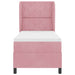 Pat cu arcuri cu saltea cu headboard Roz 200 x 80 cm Poliester - WALTI WALTI