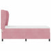 Pat cu arcuri cu saltea cu headboard Roz 200 x 80 cm Poliester - WALTI WALTI