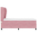Pat cu arcuri cu saltea cu headboard Roz 190 x 90 cm Poliester - WALTI WALTI