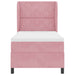 Pat cu arcuri cu saltea cu headboard Roz 200 x 90 cm Poliester - WALTI WALTI