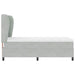 Pat cu arcuri cu headboard Gri deschis 200 x 100 cm Catifea - WALTI WALTI