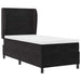 Pat cu arcuri cu saltea cu headboard Negru 100 x 200 cm Catifea - WALTI WALTI