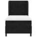 Pat cu arcuri cu saltea cu headboard Negru 100 x 200 cm Catifea - WALTI WALTI