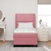 Pat cu arcuri cu headboard Manual Roz 200 x 100 cm Catifea - WALTI WALTI