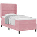 Pat cu arcuri cu headboard Manual Roz 200 x 100 cm Catifea - WALTI WALTI