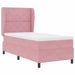 Pat cu arcuri cu headboard Manual Roz 200 x 100 cm Catifea - WALTI WALTI