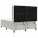 Pat cu arcuri cu saltea Gri deschis 140 x 190 cm Catifea - WALTI WALTI
