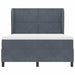 Pat cu arcuri cu headboard Gri închis 200 x 160 cm Catifea - WALTI WALTI