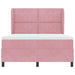 Pat cu arcuri cu headboard Manual Roz 200 x 160 cm Catifea - WALTI WALTI