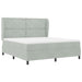 Pat cu arcuri cu saltea Gri deschis 200 x 180 cm Poliester - WALTI WALTI