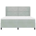 Pat cu arcuri cu saltea Gri deschis 200 x 180 cm Poliester - WALTI WALTI