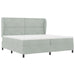 Pat cu arcuri cu headboard Gri deschis 200 x 200 cm Catifea - WALTI WALTI