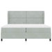 Pat cu arcuri cu headboard Gri deschis 200 x 200 cm Catifea - WALTI WALTI