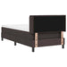 Pat cu arcuri cu saltea Maro închis 200 x 90 cm Poliester - WALTI WALTI