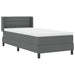 Pat boxspring cu saltea cu saltea Gri închis 100 x 200 cm - WALTI WALTI