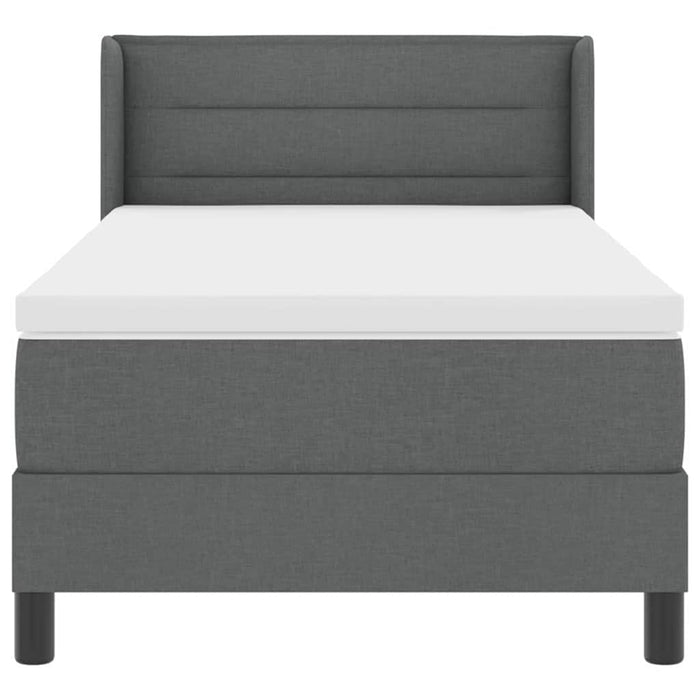 Pat boxspring cu saltea cu saltea Gri închis 100 x 200 cm - WALTI WALTI