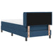Pat boxspring cu saltea cu saltea albastru 100 x 200 cm - WALTI WALTI