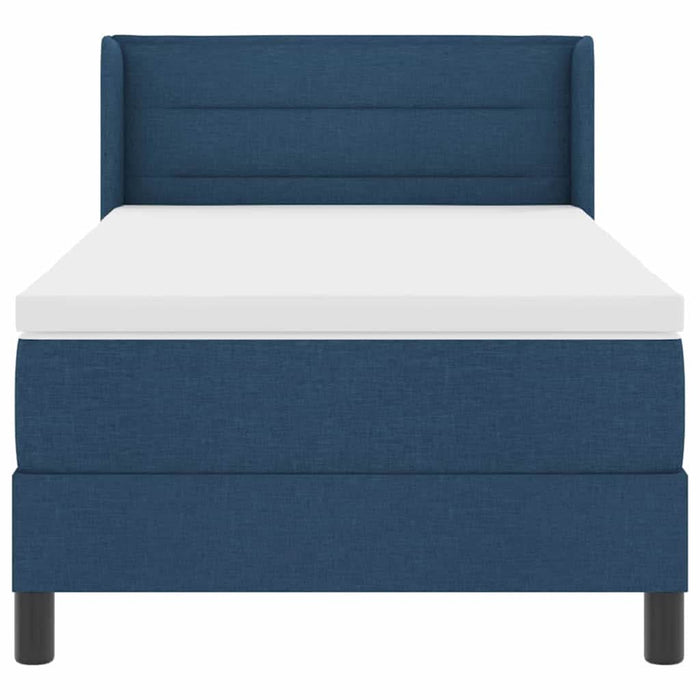 Pat boxspring cu saltea cu saltea albastru 100 x 200 cm - WALTI WALTI