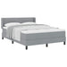 Pat cu arcuri cu saltea Gri deschis 190 x 140 cm Poliester - WALTI WALTI