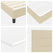 Pat cu arcuri cu saltea Crem 190 x 140 cm Poliester - WALTI WALTI