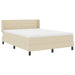 Pat cu arcuri cu saltea Crem 190 x 140 cm Poliester - WALTI WALTI