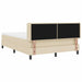 Pat cu arcuri cu saltea Crem 190 x 140 cm Poliester - WALTI WALTI