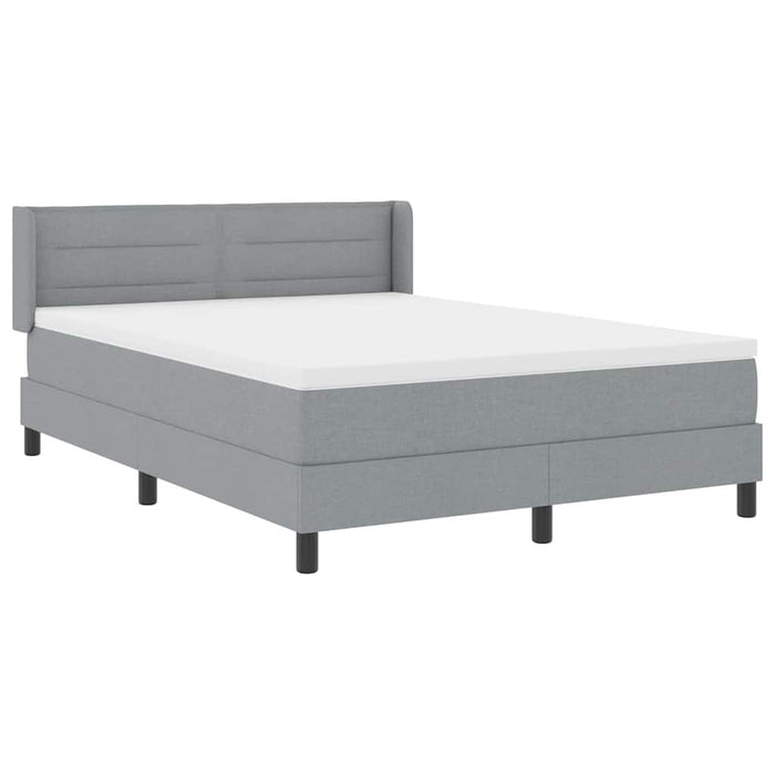 Pat cu arcuri cu saltea Gri deschis 200 x 160 cm Poliester - WALTI WALTI