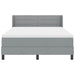 Pat cu arcuri cu saltea Gri deschis 200 x 160 cm Poliester - WALTI WALTI