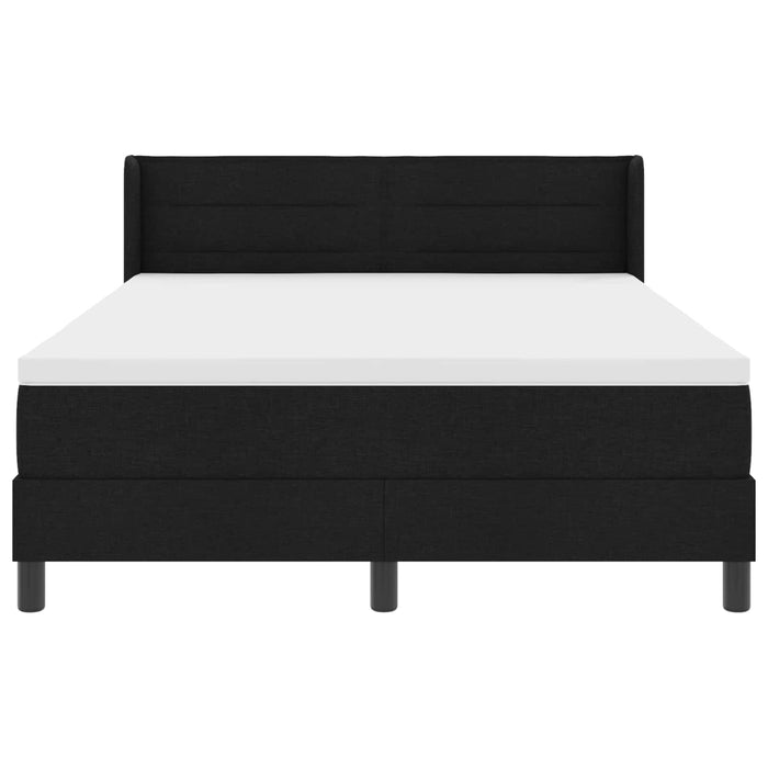 Pat cu arcuri cu saltea Negru 200 x 160 cm Poliester - WALTI WALTI