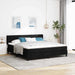 Pat cu arcuri cu saltea Negru 200 x 180 cm Poliester - WALTI WALTI