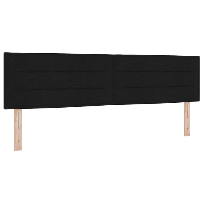 Pat cu arcuri cu saltea Negru 200 x 180 cm Poliester - WALTI WALTI