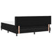 Pat cu arcuri cu saltea Negru 200 x 180 cm Poliester - WALTI WALTI