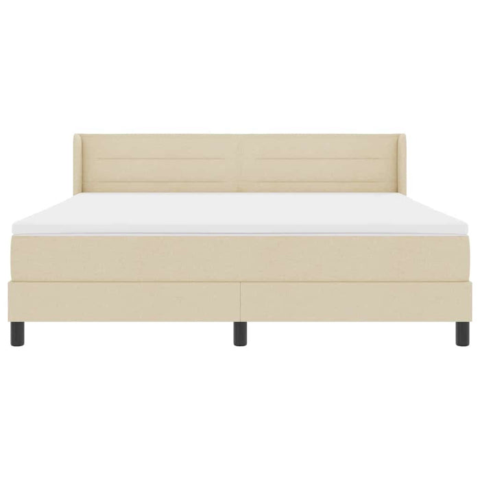Pat boxspring cu saltea cu saltea Crem 180 x 200 cm - WALTI WALTI