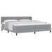 Pat cu arcuri cu saltea Gri deschis 200 x 200 cm Poliester - WALTI WALTI