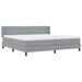 Pat cu arcuri cu saltea Gri deschis 200 x 200 cm Poliester - WALTI WALTI