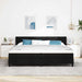 Pat boxspring cu saltea cu saltea Negru 200 x 200 cm - WALTI WALTI