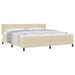Pat cu arcuri cu saltea Crem 200 x 200 cm Poliester - WALTI WALTI