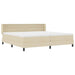 Pat cu arcuri cu saltea Crem 200 x 200 cm Poliester - WALTI WALTI