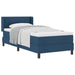 Pat cu arcuri cu headboard Manual albastru 200 x 80 cm țesătură - WALTI WALTI
