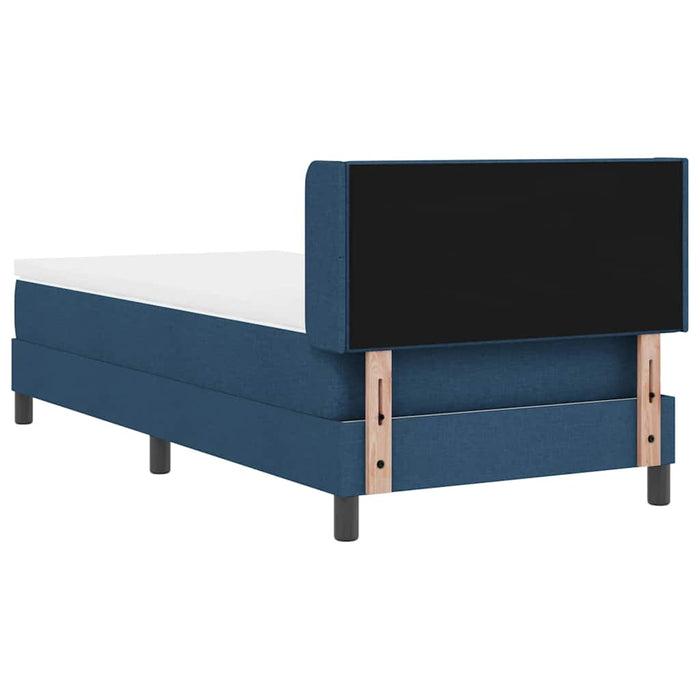 Pat cu arcuri cu headboard Manual albastru 200 x 80 cm țesătură - WALTI WALTI