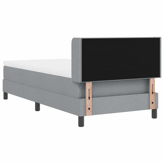 Pat boxspring cu saltea cu saltea Gri deschis 90 x 200 cm - WALTI WALTI