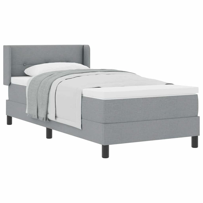 Pat boxspring cu saltea cu saltea Gri deschis 90 x 200 cm - WALTI WALTI