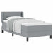Pat boxspring cu saltea cu saltea Gri deschis 90 x 200 cm - WALTI WALTI