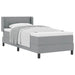 Pat boxspring cu saltea cu saltea Gri deschis 100 x 200 cm - WALTI WALTI