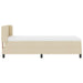 Pat cu arcuri cu headboard Manual Crem 200 x 100 cm țesătură - WALTI WALTI