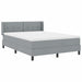 Pat cu arcuri cu saltea Gri deschis 190 x 140 cm Poliester - WALTI WALTI